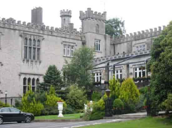 Cabra Castle terrace: luxury historic venue for exclusive corporate retreats and incentive travel.