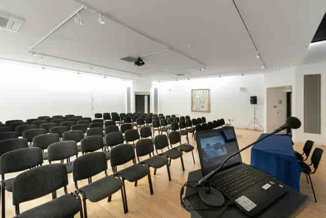 Theater-style meeting room at DCU Conferencing Dublin for corporate training and presentations.