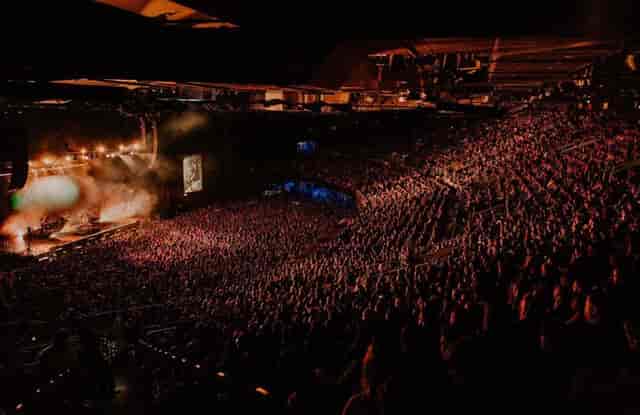 Main Arena at 3Arena, Dublin: Large-scale event venue with tiered seating for concerts and conferences.