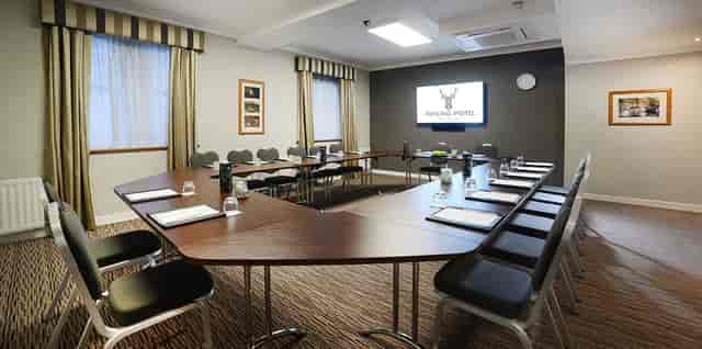U-shaped boardroom at Ashling Hotel for corporate workshops and business meetings.