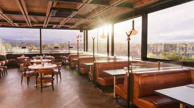 Layla’s Rooftop Restaurant, a premium terrace perfect for corporate networking and VIP dinners.