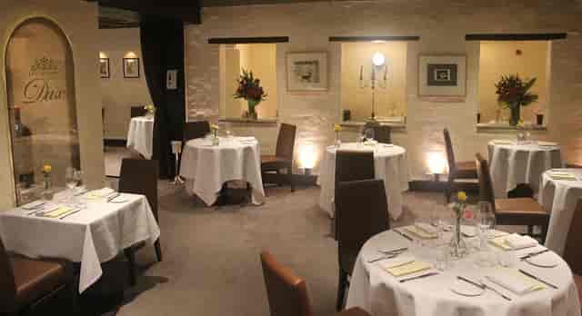 Private dining room at Dax Restaurant for upscale corporate events and intimate group dinners.