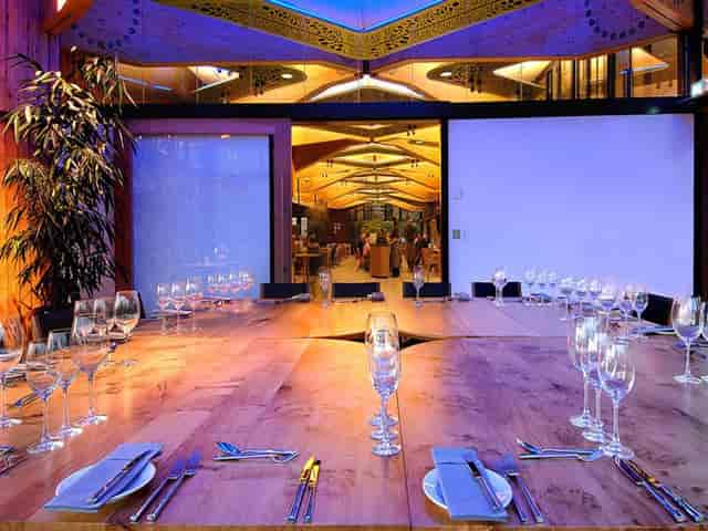 Boardroom table at Royal Botanic Garden Edinburgh for corporate dinners and executive meetings.