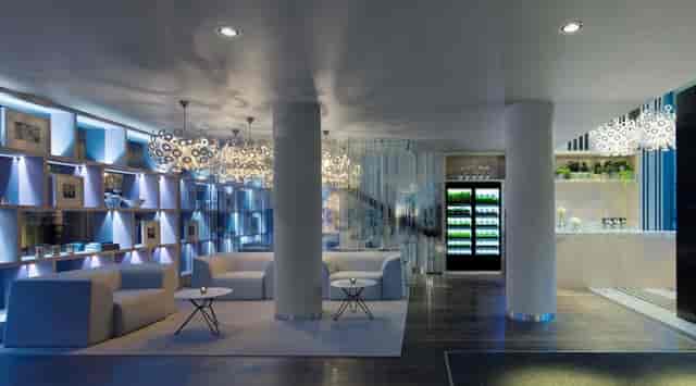 Modern Radisson Collection Edinburgh event space with hydroponics for luxury networking receptions.