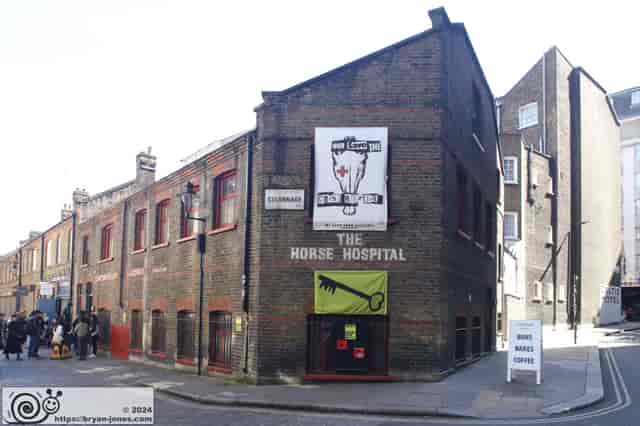The Horse Hospital warehouse: industrial event space for immersive art and brand pop-ups.
