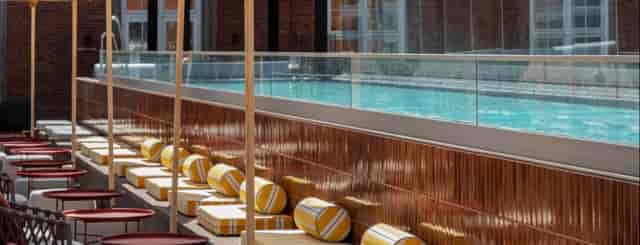 Rox Resort indoor oasis pool for upscale networking reception and VIP corporate event.