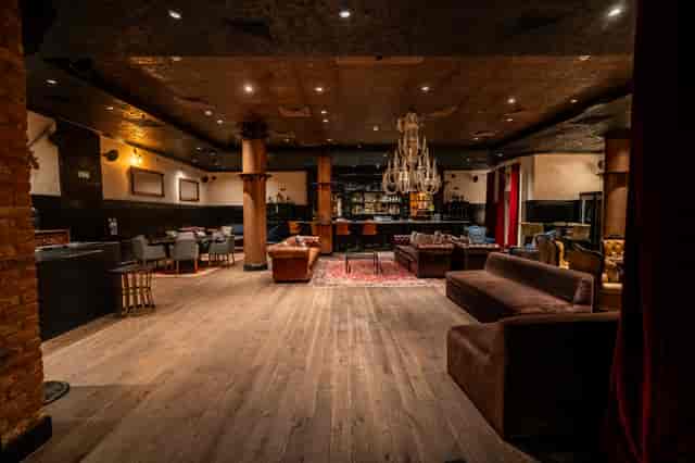 Stylish event venue Parallel 45 in London with elegant decor and warm lighting.