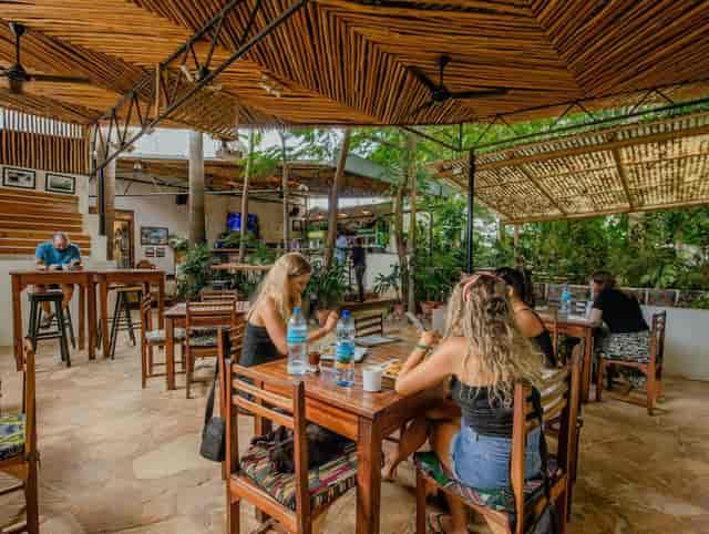 Rustic open-air restaurant for networking events and team dinners at The Slow Leopard.