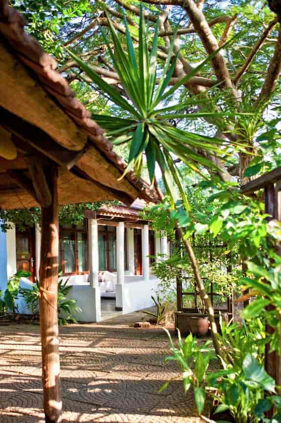 Boutique garden hotel breakout space for corporate retreats and wellness incentive travel.