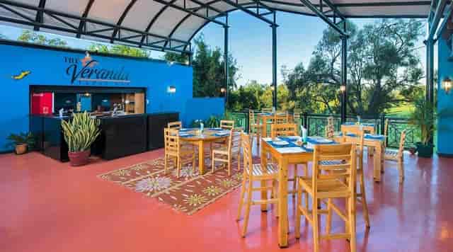 Terrace lounge with built-in bar, ideal for outdoor networking events and casual breakout sessions.