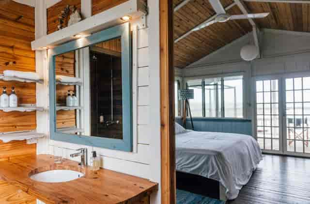 Rustic-chic tent setup at The Overhang for an intimate boutique incentive retreat or off-site.