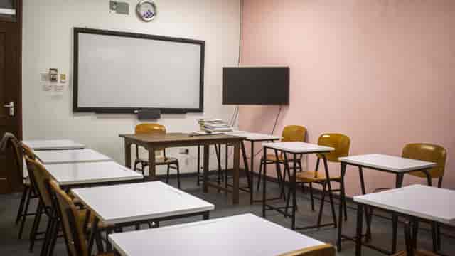 Classroom at Alliance Française Dar es Salaam: dated layout for educational workshops or meetings.