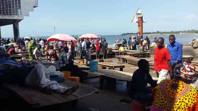 General store in Kivukoni with uneven terrain, ideal for outdoor event venue or location scouting.