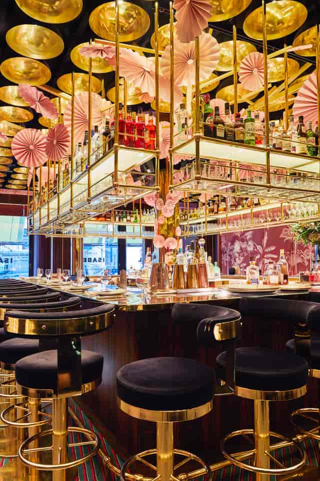 Art Deco bar at ISABEL MAYFAIR for luxury cocktail receptions and VIP events.