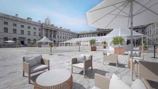 Somerset House reception, summer event, court lounge