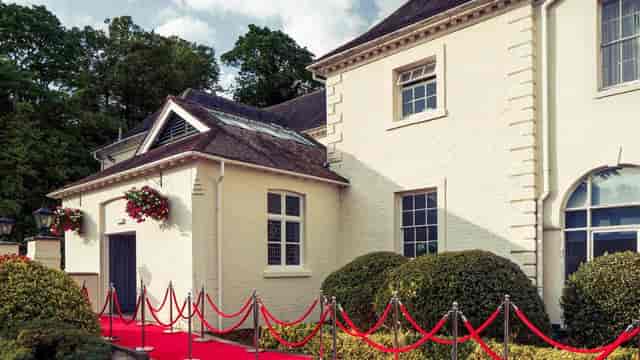 Presidential Room at Mercure Gloucester: Red carpet VIP event venue for luxury corporate functions.