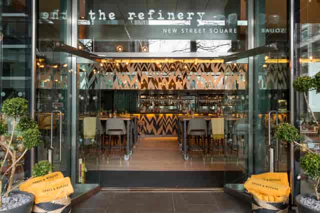 Vibrant venue entrance at The Mezzanine, perfect for corporate events and gatherings.