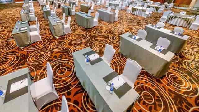 Lagos Continental Hotel classroom-style executive meeting room for corporate training conferences.