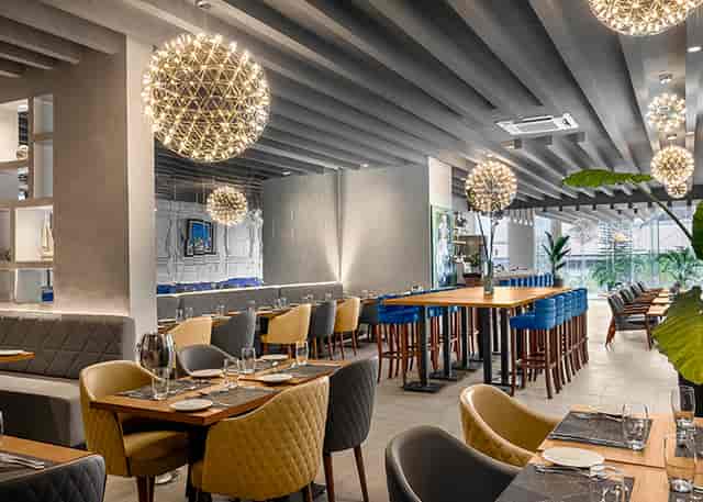 Sophisticated Art Hotel banquet space for corporate networking and formal receptions.