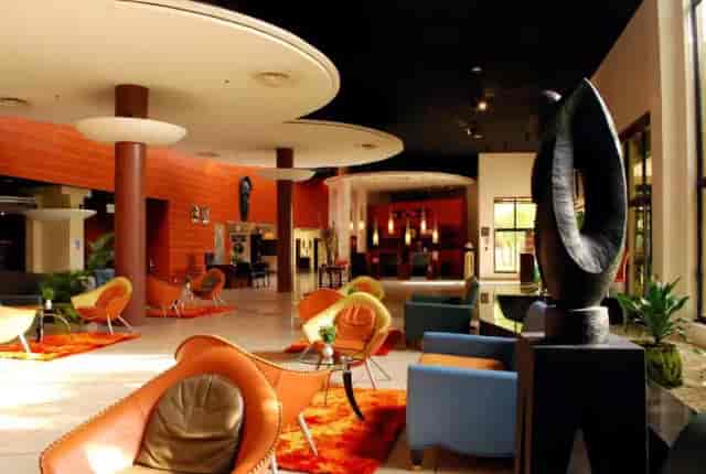 Modern Festival Hotel Lagos lobby, ideal for conference breakout sessions and networking events.