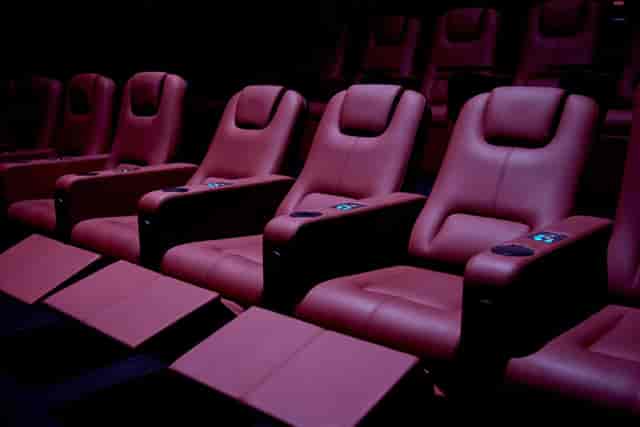 Luxury screening room with theater seating for VIP presentations and corporate executive sessions.