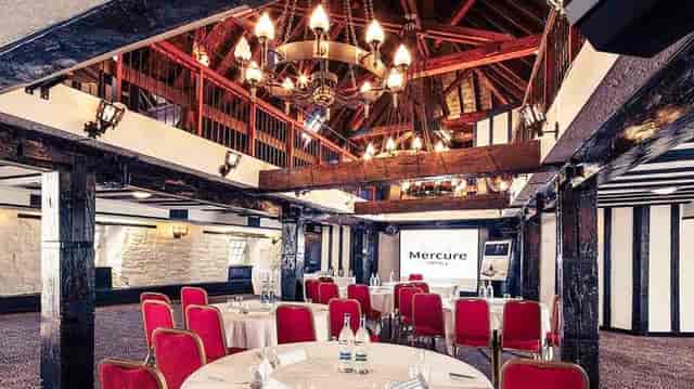 The Tay Suite at Mercure Perth: heritage meeting room with timber ceilings for corporate events.