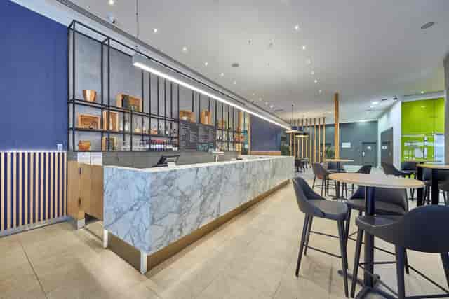 Contemporary Mercure Perth hotel boardroom for corporate event registration and networking.