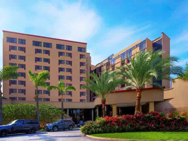 Oduduwa Hall at Mövenpick Hotel Ikoyi: sunny porte-cochère entrance for corporate training meetings.
