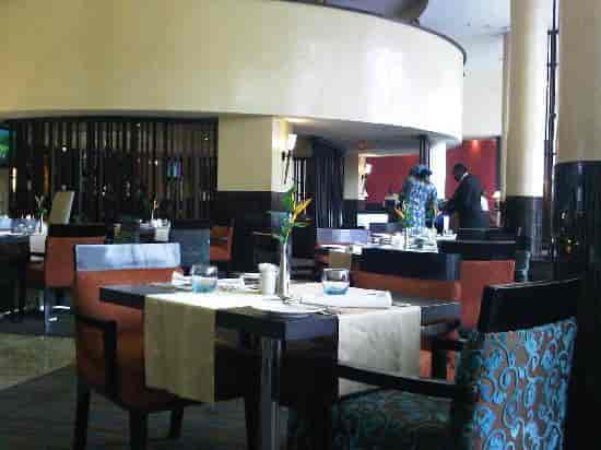 Modern restaurant at Mövenpick Hotel Ikoyi, perfect for business breakfasts and networking events.