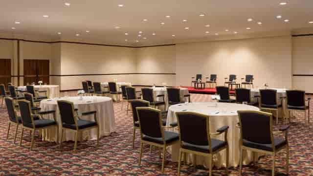 Yankari meeting room at Sheraton Lagos, banquet setup for professional corporate event.