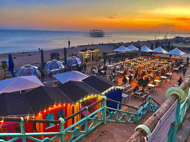 Beachfront terrace