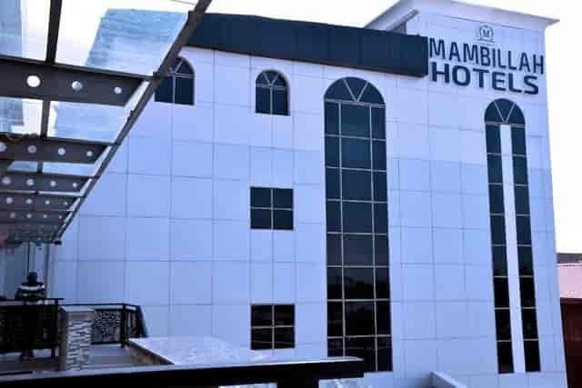 Exterior view of Mambillah Hotel event hall for corporate retreats and local meetings.
