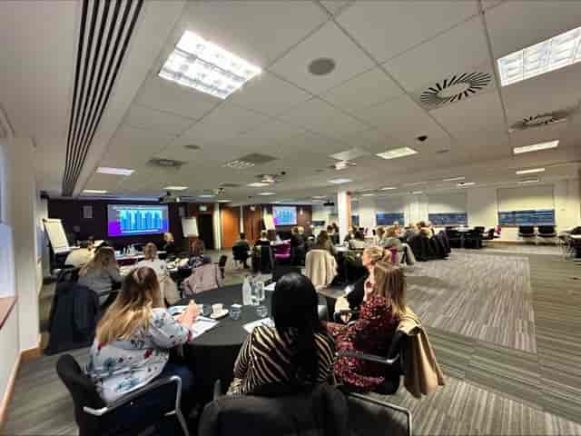Leadership Boardroom at COSLA Conference Centre: Cabaret-style corporate meeting space.