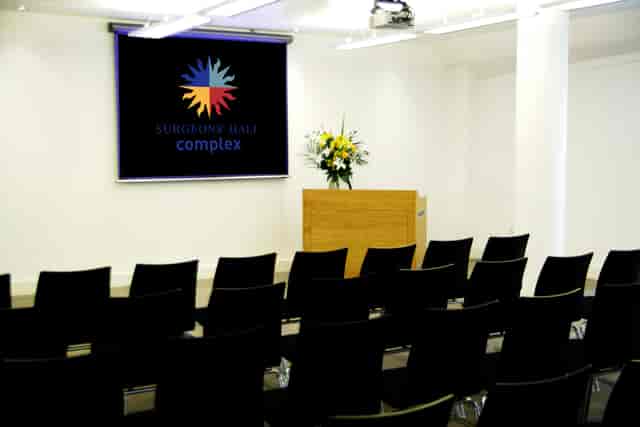 Theater-style GB Ong Room at Quincentenary Conference Centre for professional seminars.