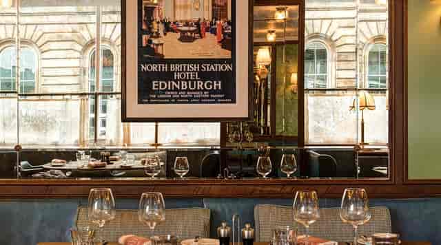 Brasserie Prince private dining room at The Balmoral Hotel for luxury events and gala dinners.