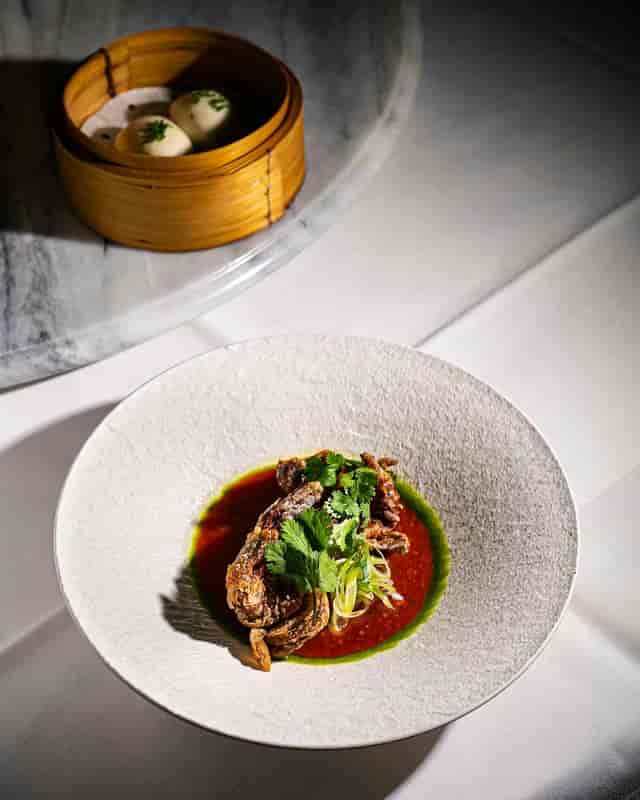 Gourmet starter at OX Rotterdam, perfect for upscale gala dinner or executive lunch.