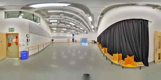 Stanley & Audrey Burton Theatre: versatile event space with high ceilings for workshops and sessions.