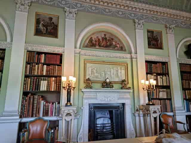 Historic library at Harewood House, perfect for VIP meetings and luxury executive retreats.