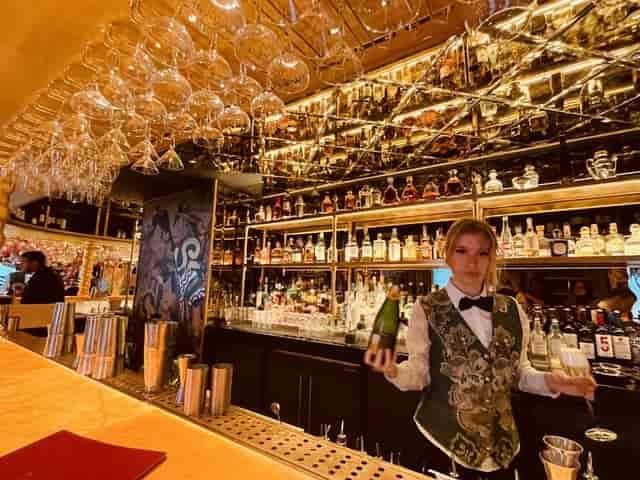 Upscale Buddha Room VIP cocktail reception venue with polished, premium decor.