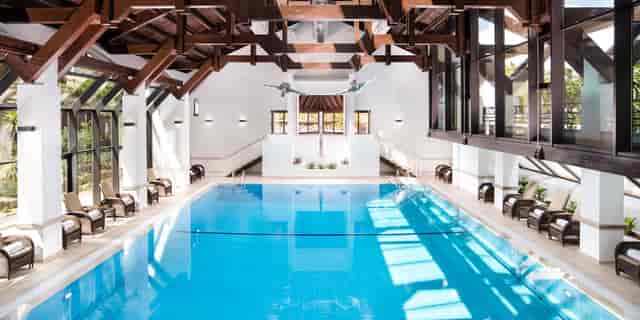 São Gabriel architectural indoor pool, luxury wellness retreat and networking event venue.