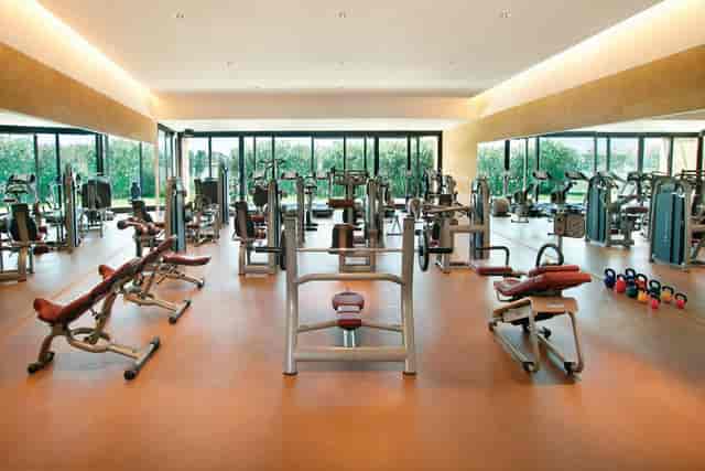 Luxury Verdura Resort hotel fitness center for wellness event and corporate retreat.
