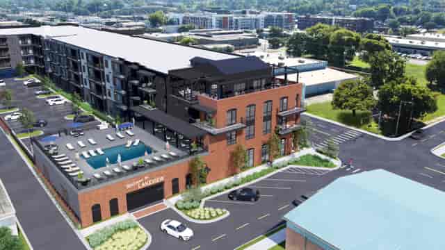 The Harbert Center rooftop terrace for boutique corporate retreats and sunset networking events.
