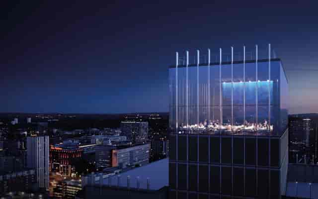 103 Colmore Row Level 4 event space with skyline views for VIP dinners and evening receptions.