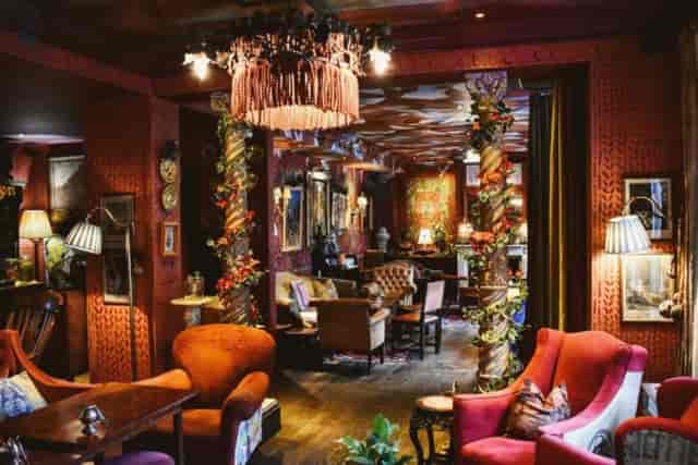 Cocktail bar at The Zetter Marylebone, cozy lounge for intimate meetings and events.