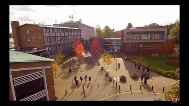 Solihull College campus plaza with open-air space for academic events and corporate conferences.
