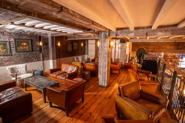 Ludwig's Tavern at Albert's Schloss: Rustic industrial breakout space for networking events.