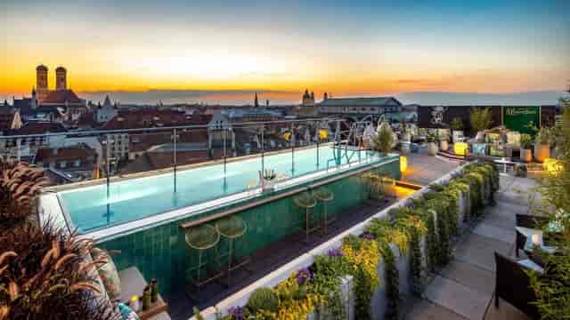 Dachgarten Munich rooftop venue for upscale cocktail receptions and VIP networking.