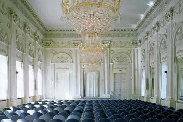Max-Joseph-Saal ballroom: theater-style seating for elegant awards ceremony or keynote event.