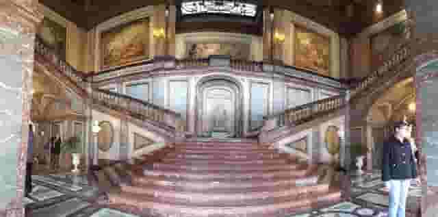 Entrance hall and marble staircase