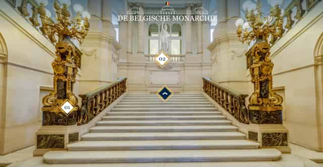 Entrance hall and marble staircase